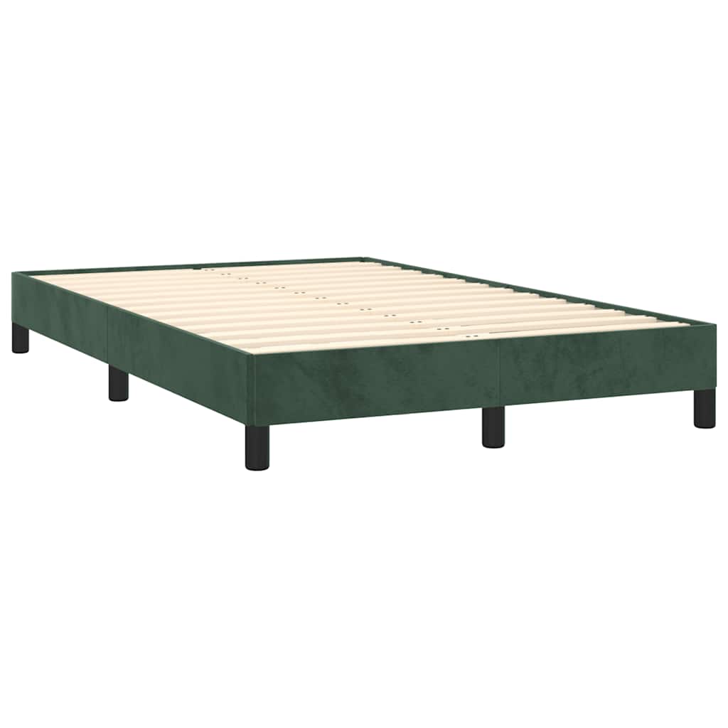 Boxspring met matras en LED fluweel donkergroen 120x190 cm is nu te koop bij PeponiXL, paradijselijk wonen!