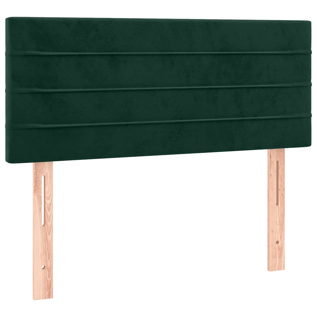 Boxspring met matras en LED fluweel donkergroen 120x190 cm is nu te koop bij PeponiXL, paradijselijk wonen!