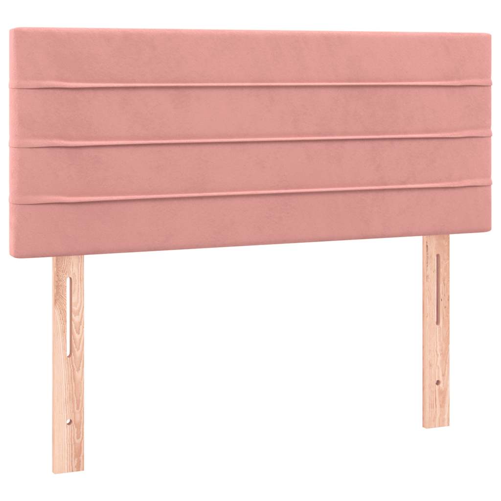 Boxspring met matras en LED fluweel roze 120x190 cm is nu te koop bij PeponiXL, paradijselijk wonen!