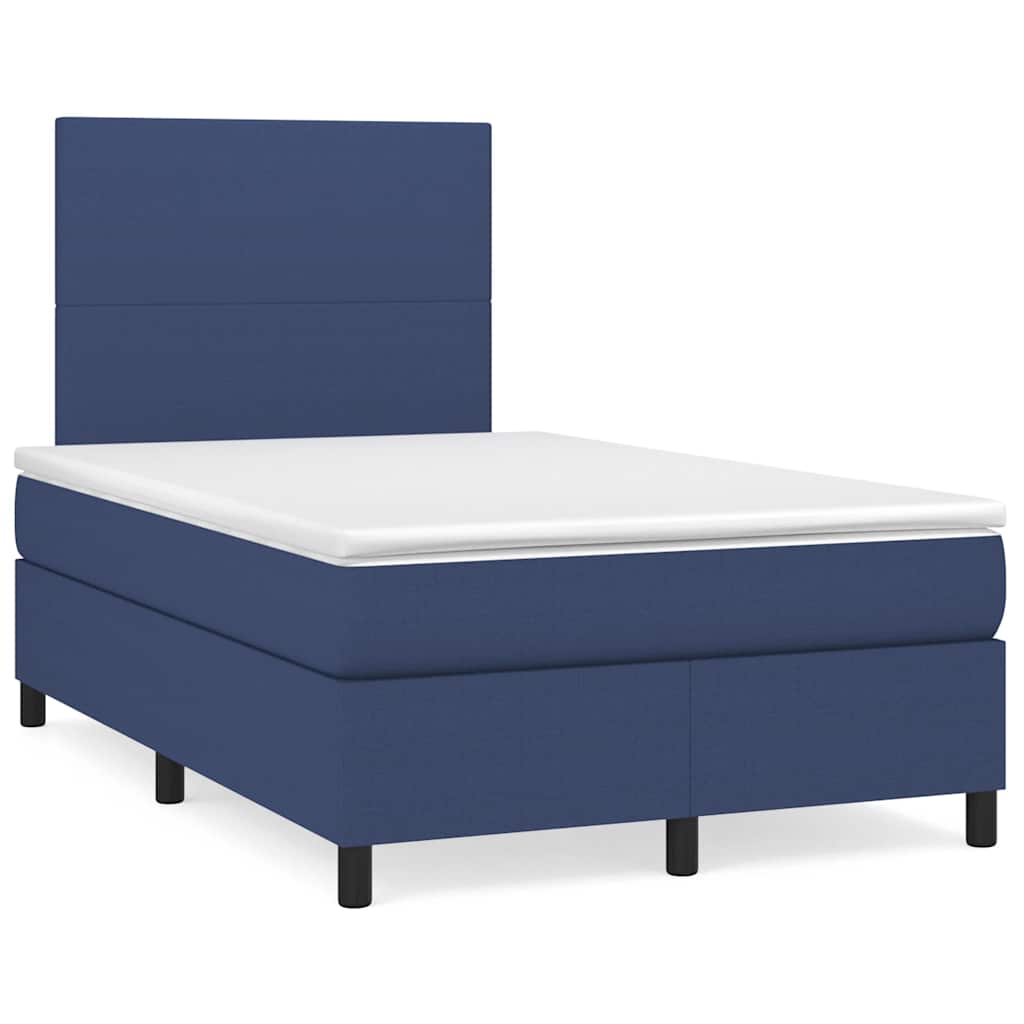 Boxspring met matras en LED stof blauw 120x190 cm is nu te koop bij PeponiXL, paradijselijk wonen!