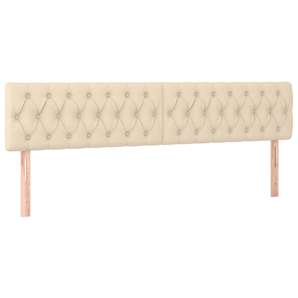 Boxspring met matras en LED stof crèmekleurig 120x190 cm is nu te koop bij PeponiXL, paradijselijk wonen!