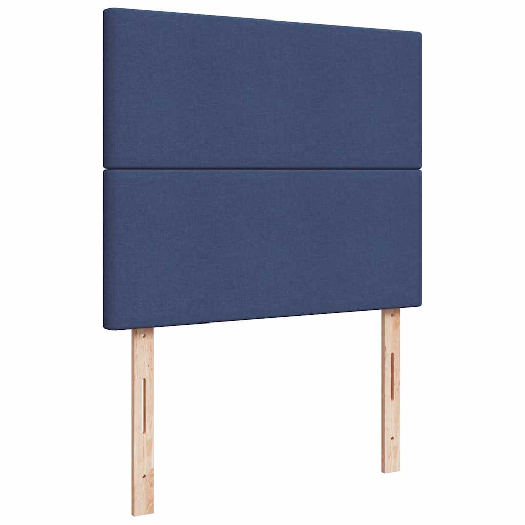 Boxspring met matras en LED stof blauw 120x190 cm is nu te koop bij PeponiXL, paradijselijk wonen!