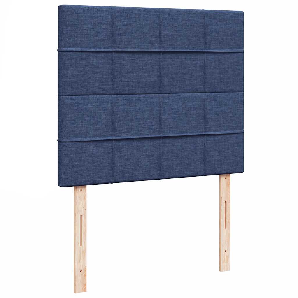 Boxspring met matras en LED stof blauw 120x190 cm is nu te koop bij PeponiXL, paradijselijk wonen!