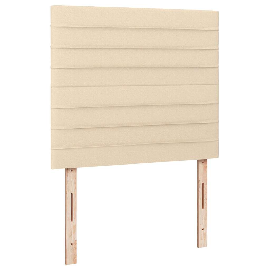 Boxspring met matras en LED stof crèmekleurig 120x190 cm is nu te koop bij PeponiXL, paradijselijk wonen!