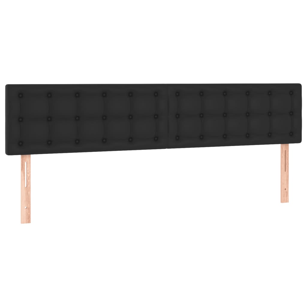 Boxspring met matras en LED kunstleer zwart 120x190 cm is nu te koop bij PeponiXL, paradijselijk wonen!