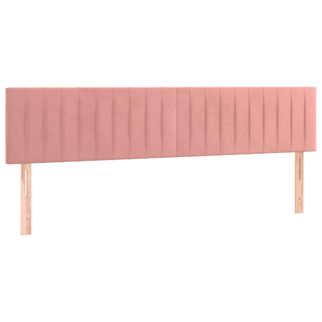 Boxspring met matras en LED fluweel roze 120x190 cm is nu te koop bij PeponiXL, paradijselijk wonen!