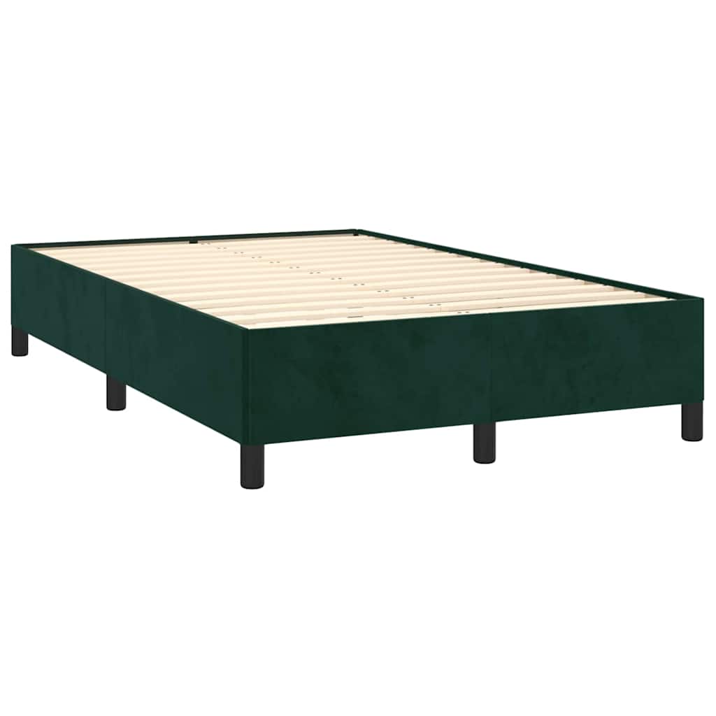 Boxspring met matras en LED fluweel donkergroen 120x190 cm is nu te koop bij PeponiXL, paradijselijk wonen!