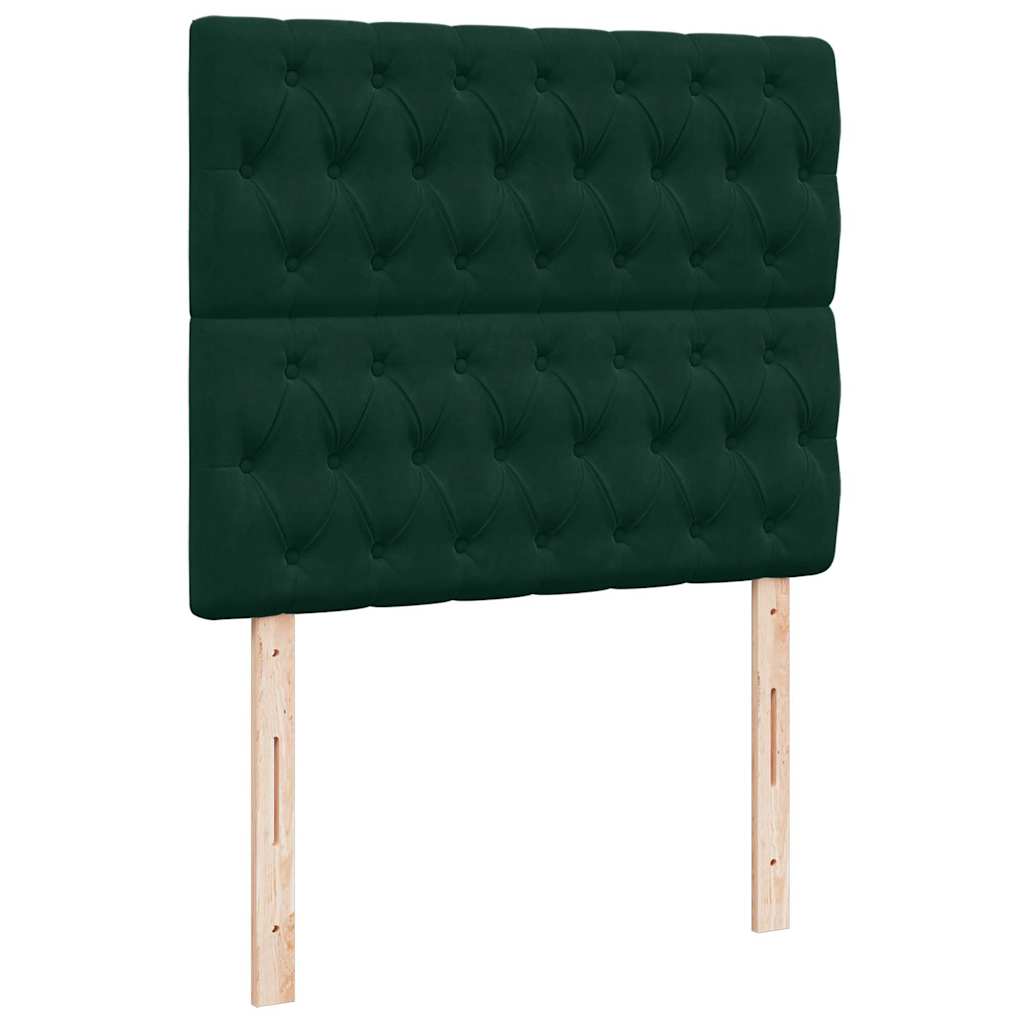 Boxspring met matras en LED fluweel donkergroen 120x190 cm is nu te koop bij PeponiXL, paradijselijk wonen!