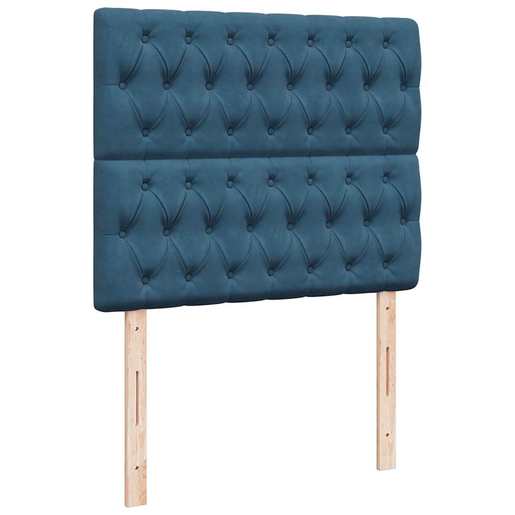 Boxspring met matras en LED fluweel donkerblauw 120x190 cm is nu te koop bij PeponiXL, paradijselijk wonen!