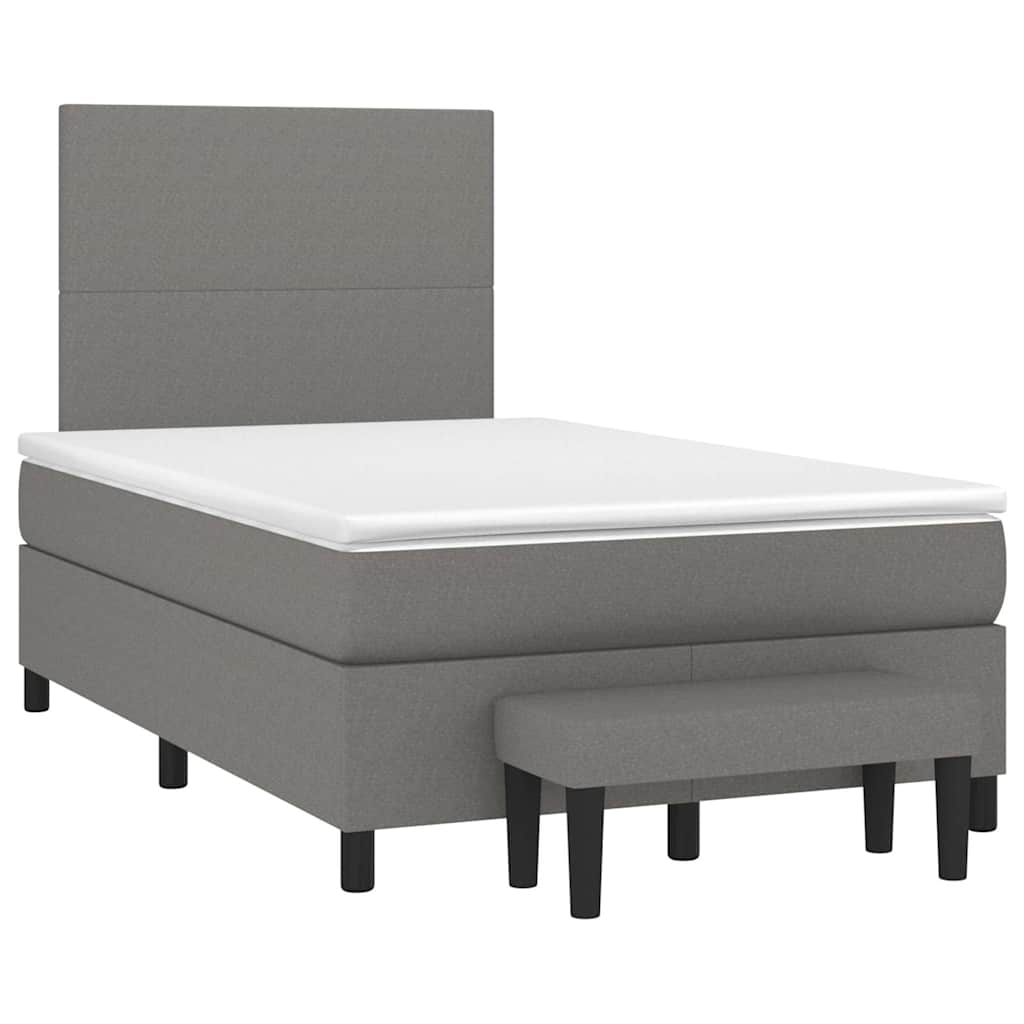 Boxspring met matras stof donkerbruin 120x190 cm is nu te koop bij PeponiXL, paradijselijk wonen!