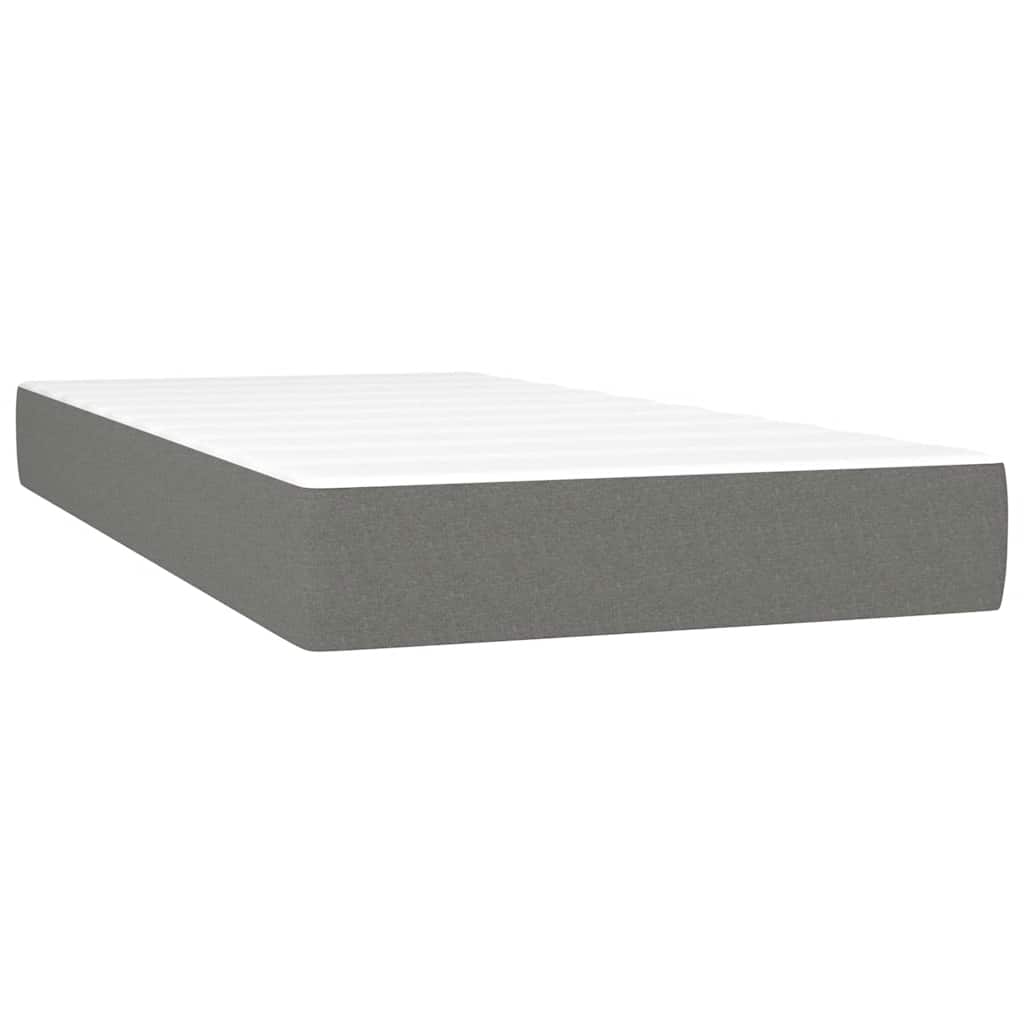 Boxspring met matras stof donkergrijs 120x190 cm is nu te koop bij PeponiXL, paradijselijk wonen!