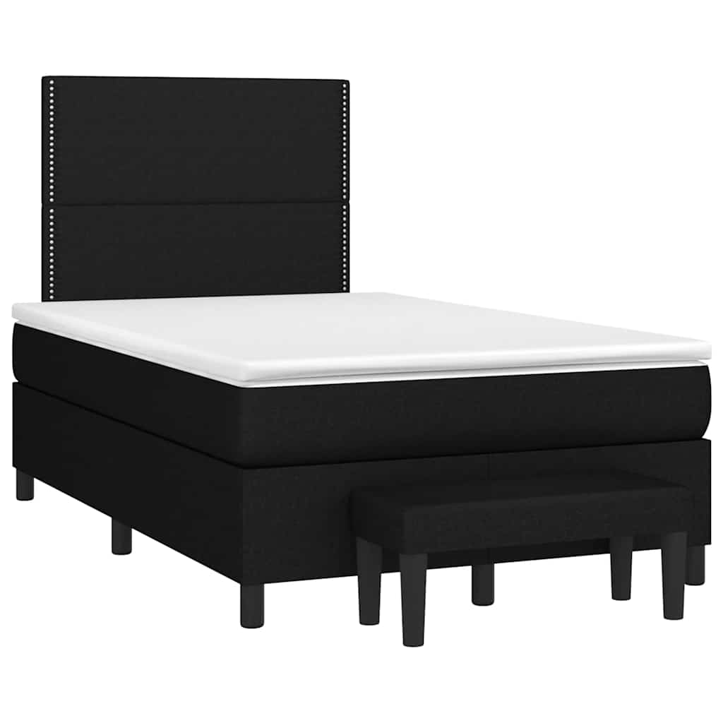 Boxspring met matras stof zwart 120x190 cm is nu te koop bij PeponiXL, paradijselijk wonen!