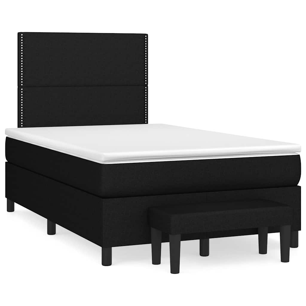Boxspring met matras stof zwart 120x190 cm is nu te koop bij PeponiXL, paradijselijk wonen!