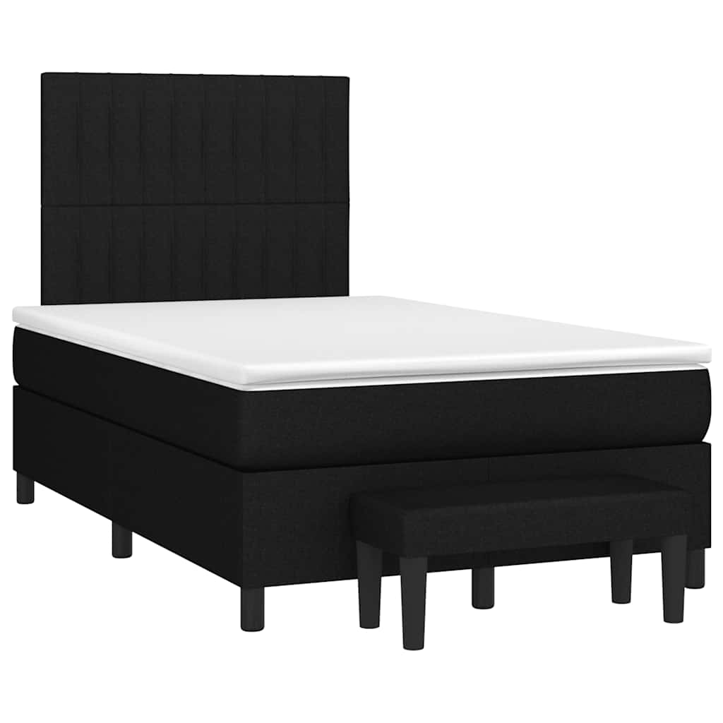 Boxspring met matras stof zwart 120x190 cm is nu te koop bij PeponiXL, paradijselijk wonen!