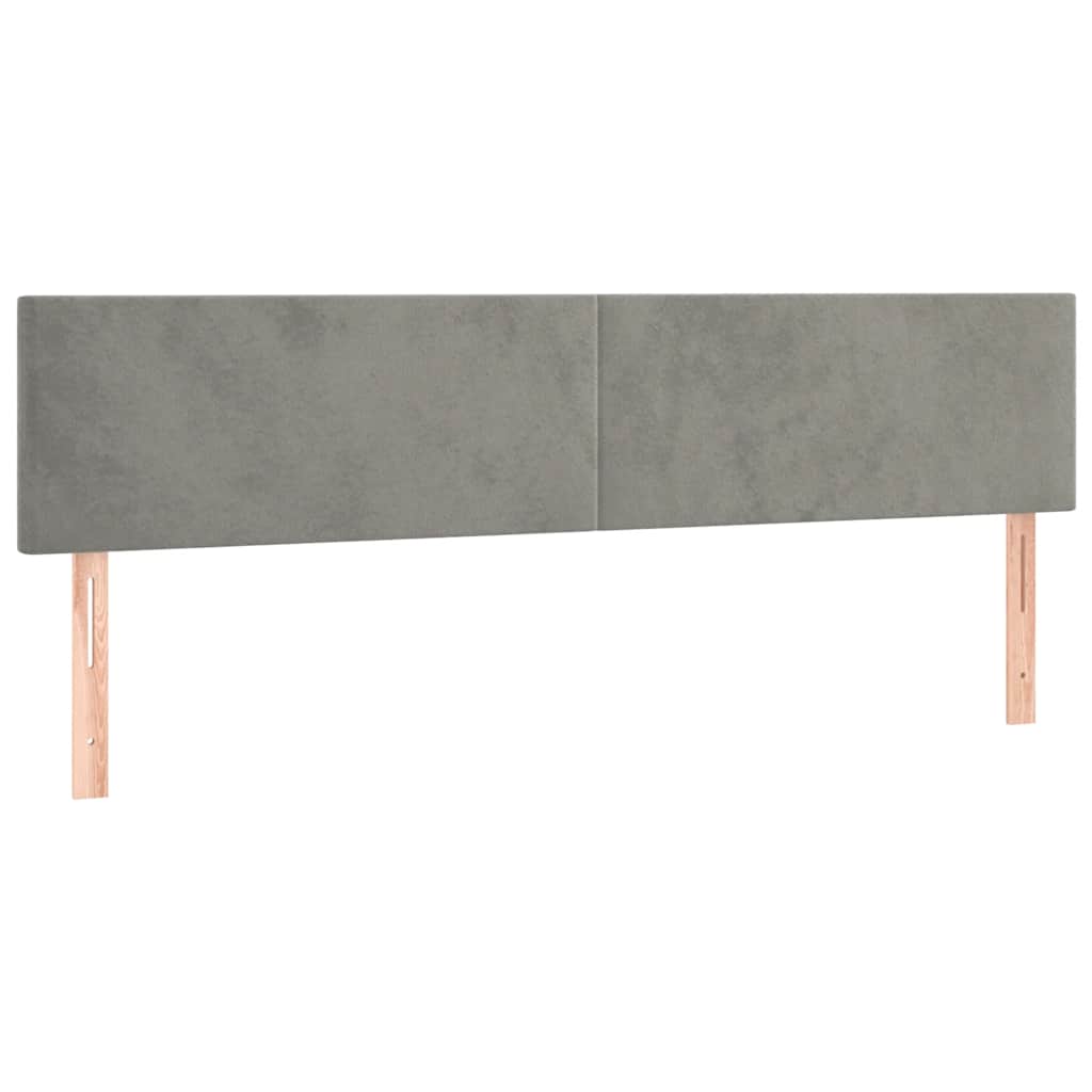 Boxspring met matras fluweel lichtgrijs 120x190 cm is nu te koop bij PeponiXL, paradijselijk wonen!