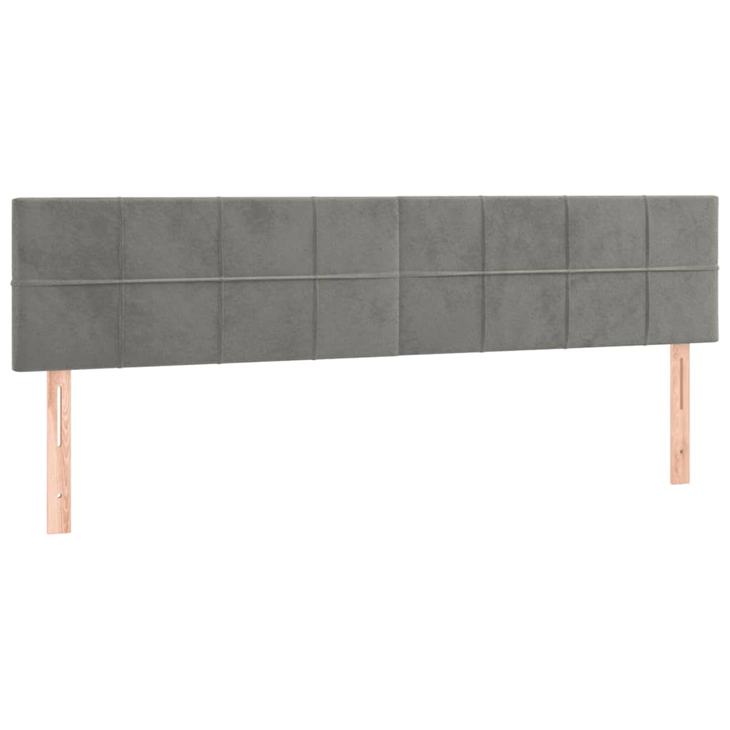 Boxspring met matras fluweel lichtgrijs 120x190 cm is nu te koop bij PeponiXL, paradijselijk wonen!