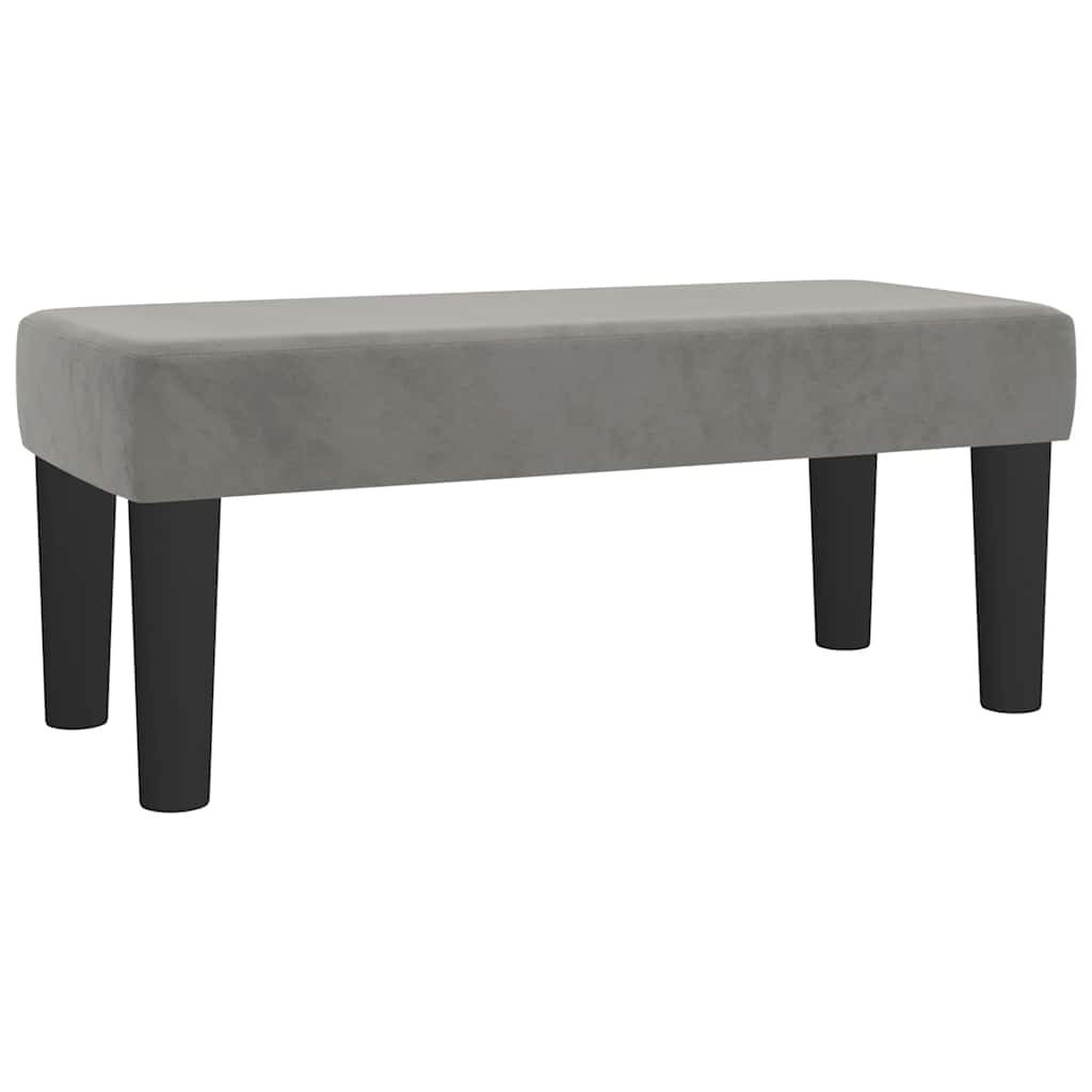 Boxspring met matras fluweel lichtgrijs 120x190 cm is nu te koop bij PeponiXL, paradijselijk wonen!