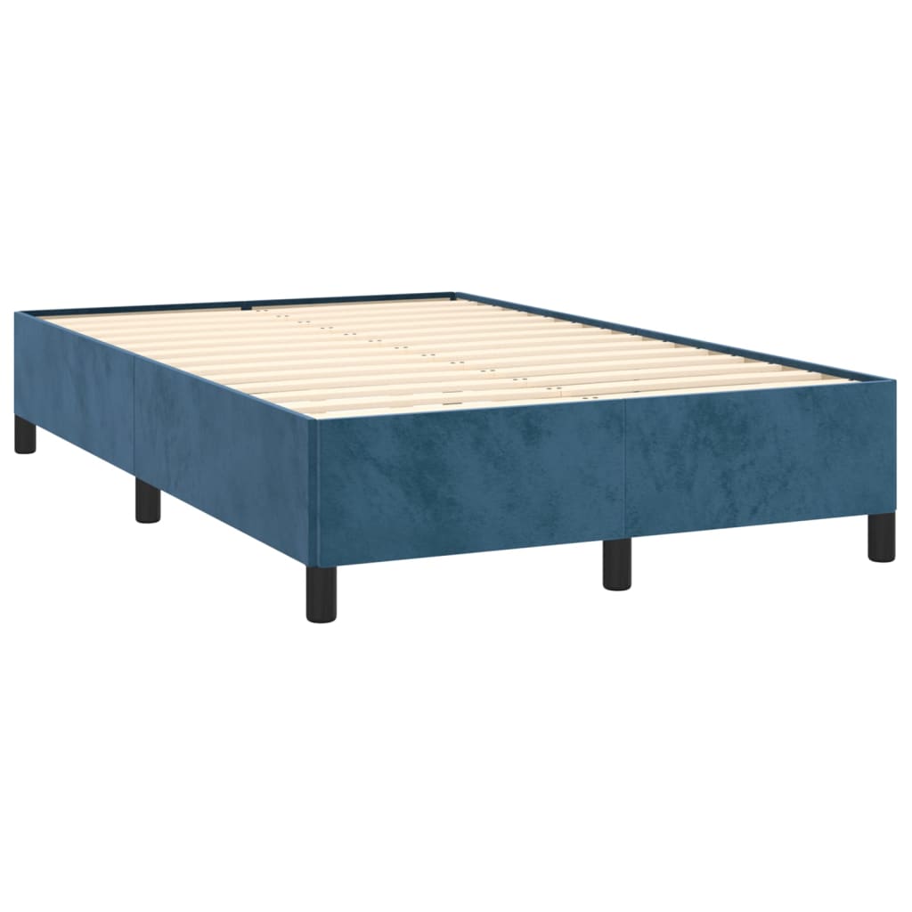 Boxspring met matras fluweel donkerblauw 120x190 cm is nu te koop bij PeponiXL, paradijselijk wonen!