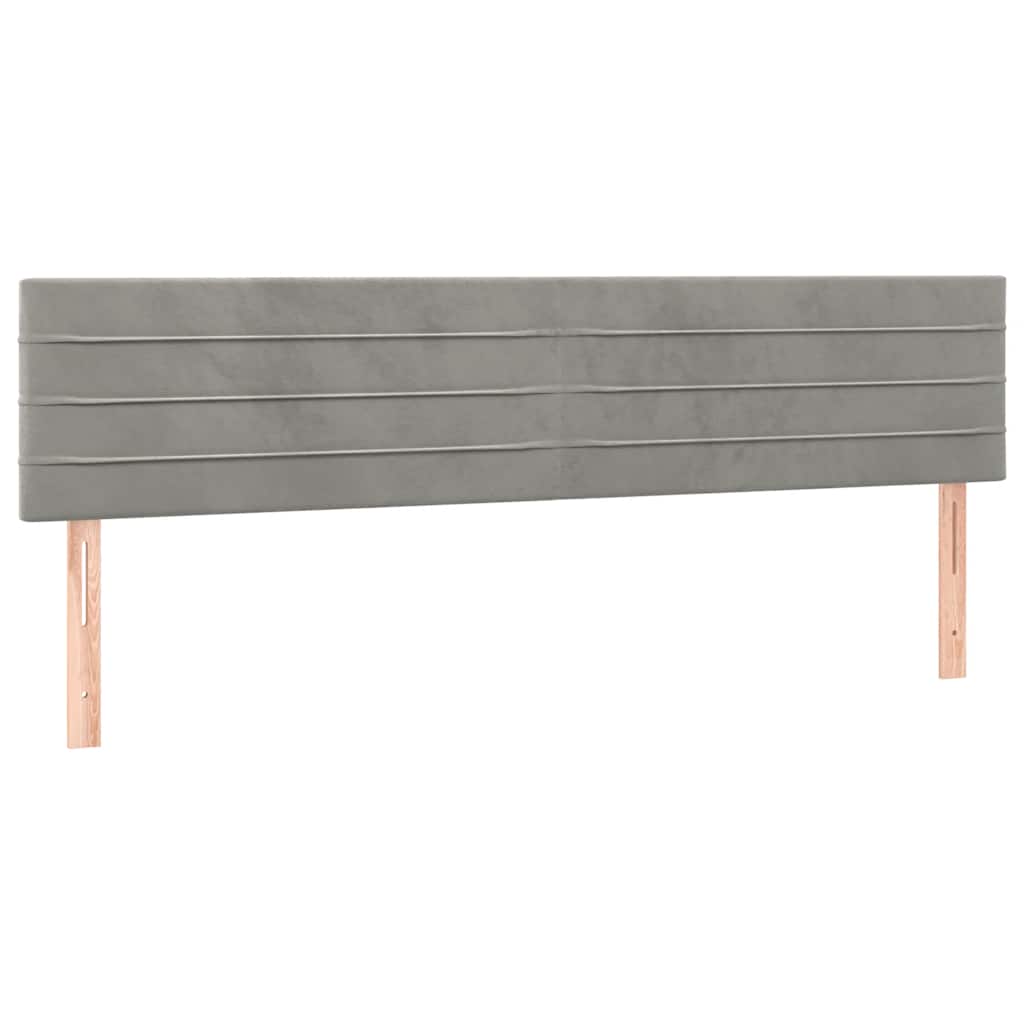 Boxspring met matras fluweel lichtgrijs 120x190 cm is nu te koop bij PeponiXL, paradijselijk wonen!