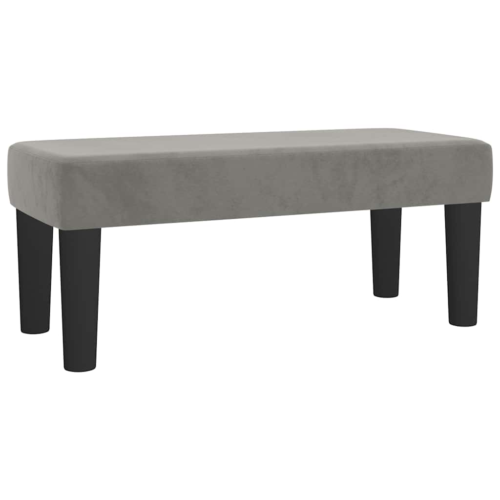 Boxspring met matras fluweel lichtgrijs 120x190 cm is nu te koop bij PeponiXL, paradijselijk wonen!