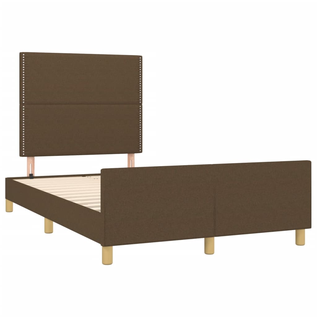 Bedframe zonder matras 120x190 cm stof donkerbruin is nu te koop bij PeponiXL, paradijselijk wonen!