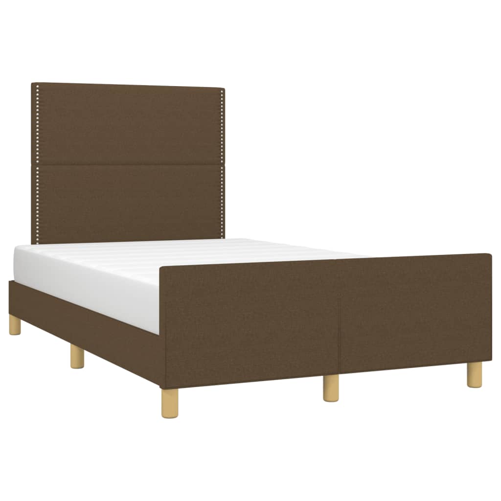 Bedframe zonder matras 120x190 cm stof donkerbruin is nu te koop bij PeponiXL, paradijselijk wonen!