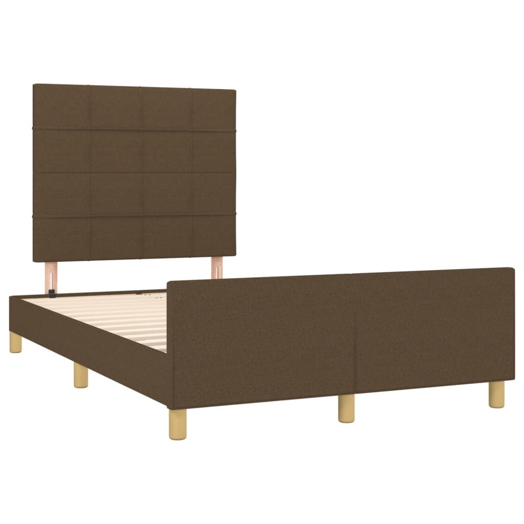 Bedframe zonder matras 120x190 cm stof donkerbruin is nu te koop bij PeponiXL, paradijselijk wonen!