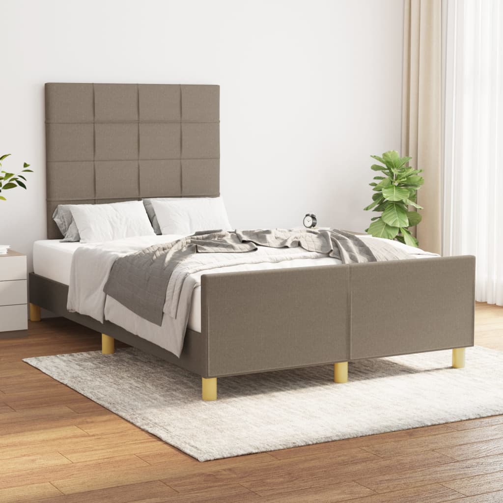 Bedframe zonder matras 120x190 cm stof taupe is nu te koop bij PeponiXL, paradijselijk wonen!