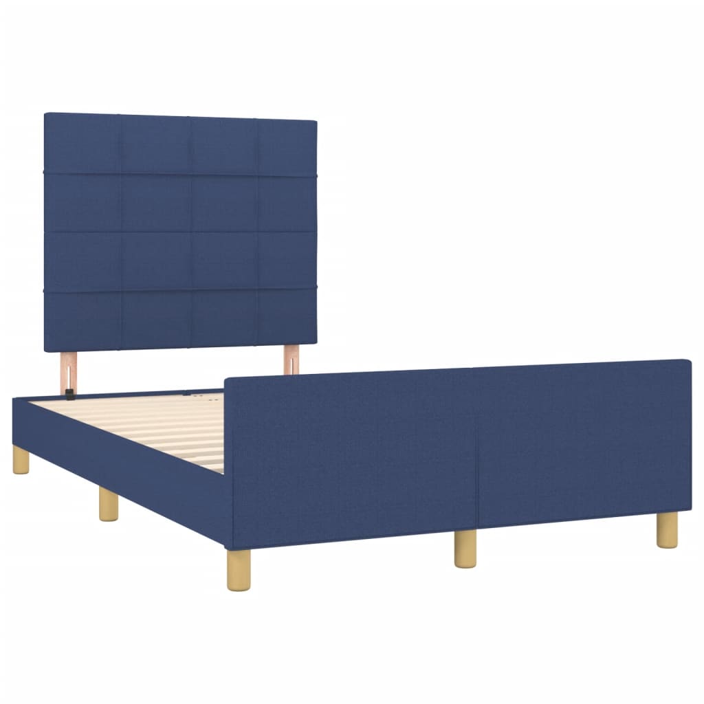 Bedframe zonder matras 120x190 cm stof blauw is nu te koop bij PeponiXL, paradijselijk wonen!