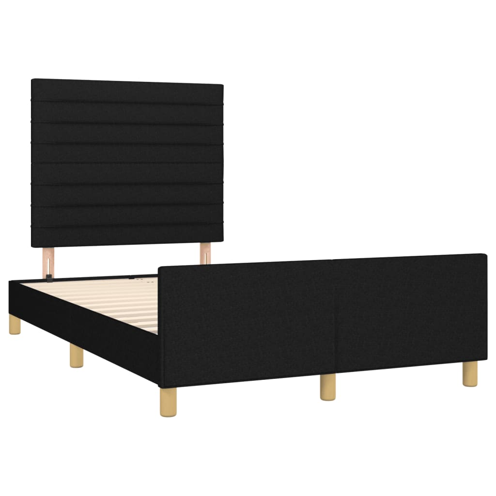 Bedframe zonder matras 120x190 cm stof zwart is nu te koop bij PeponiXL, paradijselijk wonen!