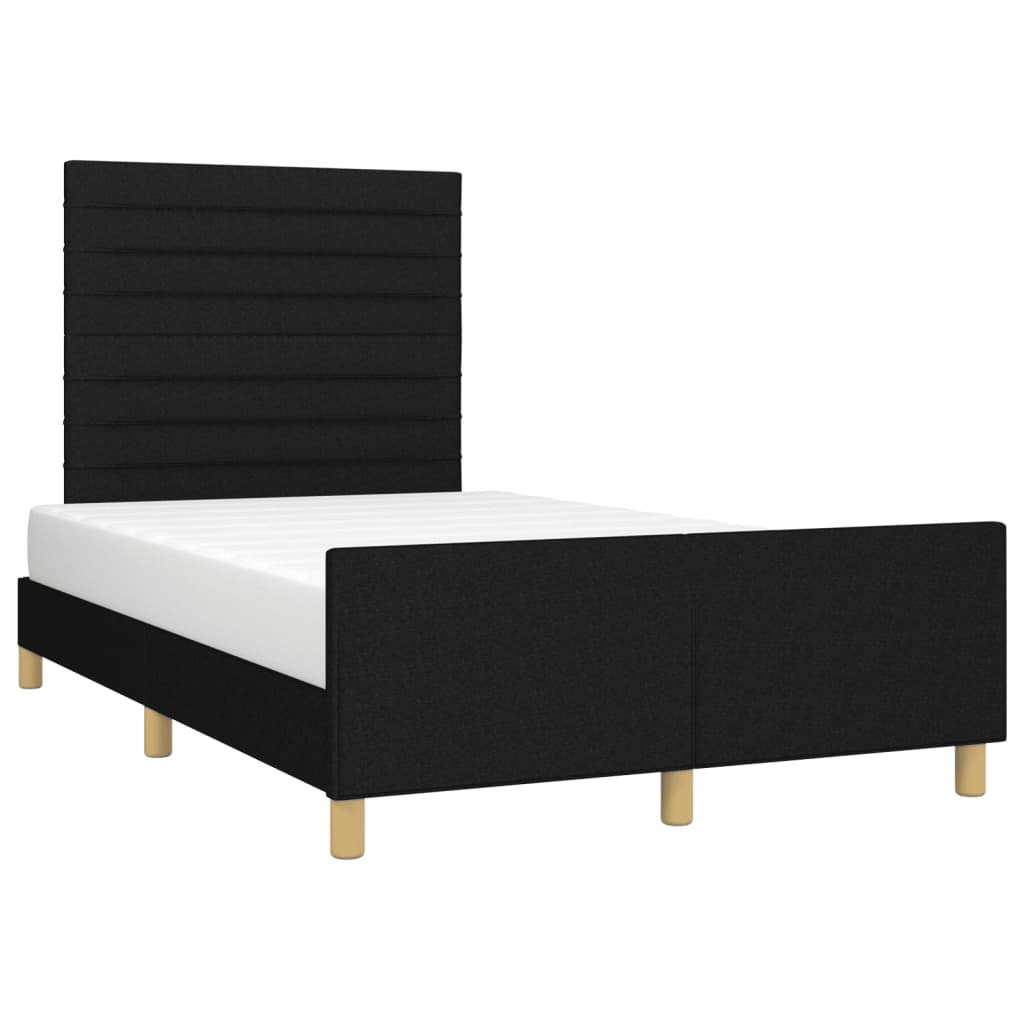 Bedframe zonder matras 120x190 cm stof zwart is nu te koop bij PeponiXL, paradijselijk wonen!
