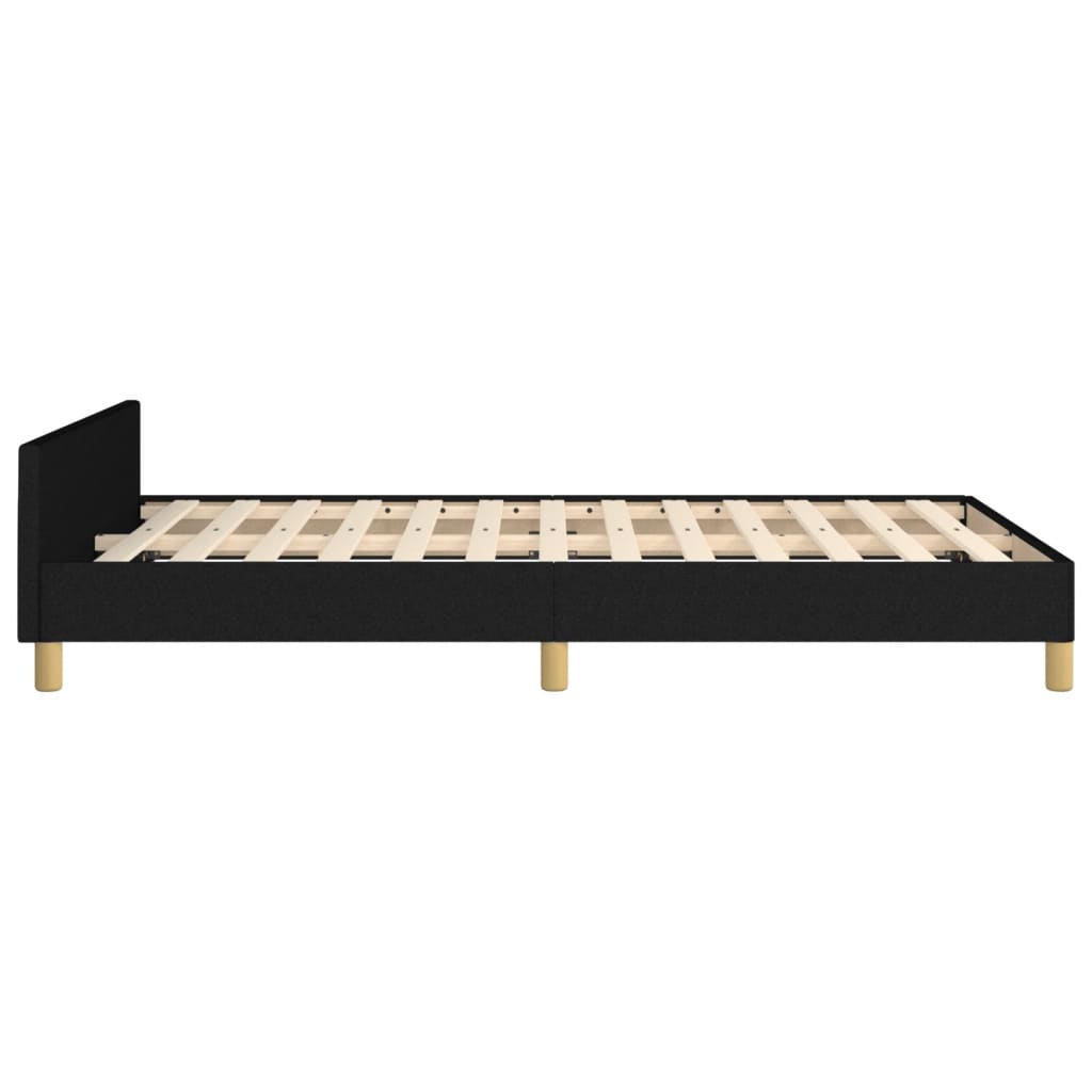 Bedframe zonder matras 120x190 cm stof zwart is nu te koop bij PeponiXL, paradijselijk wonen!