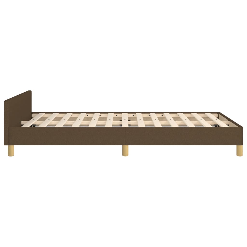 Bedframe zonder matras 120x190 cm stof donkerbruin is nu te koop bij PeponiXL, paradijselijk wonen!