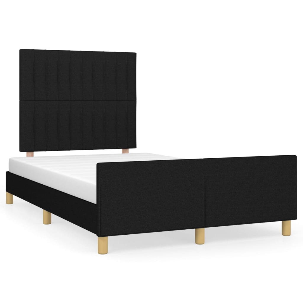 Bedframe zonder matras 120x190 cm stof zwart is nu te koop bij PeponiXL, paradijselijk wonen!