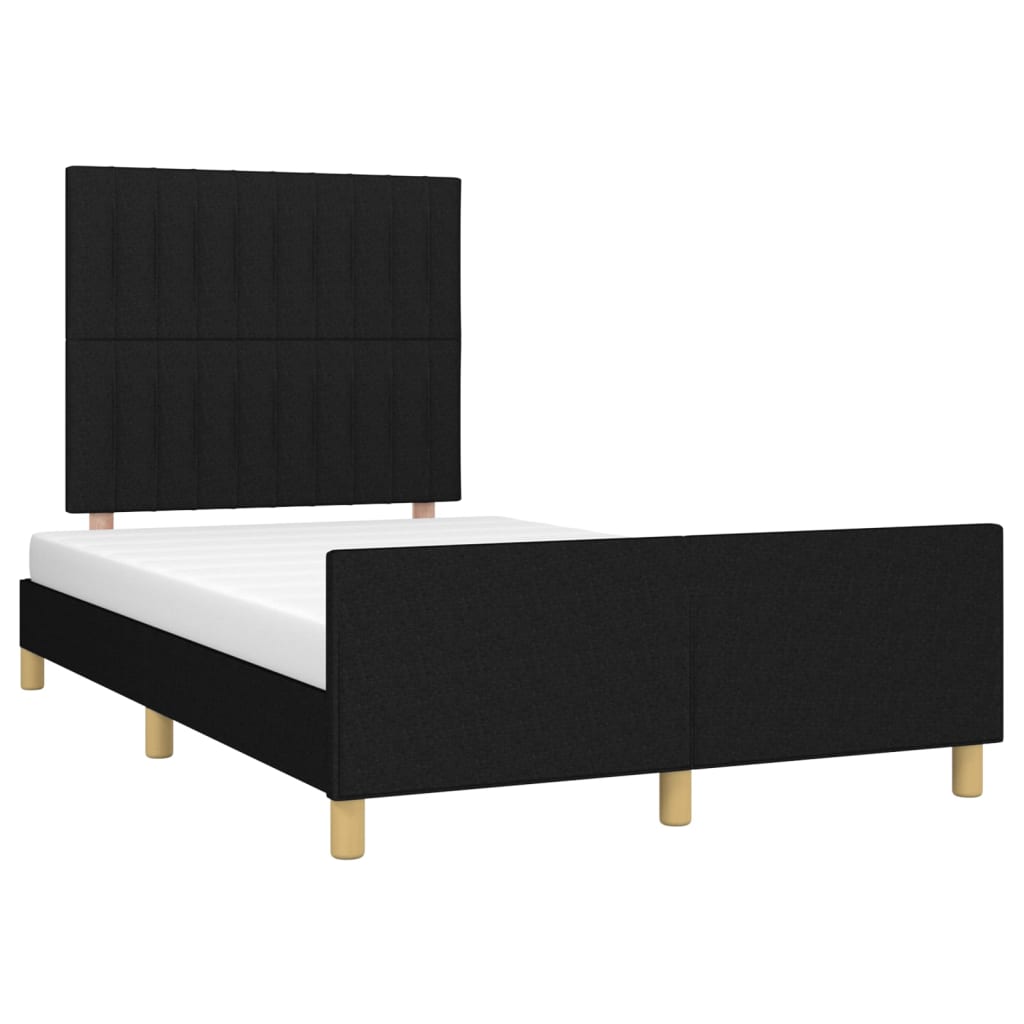 Bedframe zonder matras 120x190 cm stof zwart is nu te koop bij PeponiXL, paradijselijk wonen!
