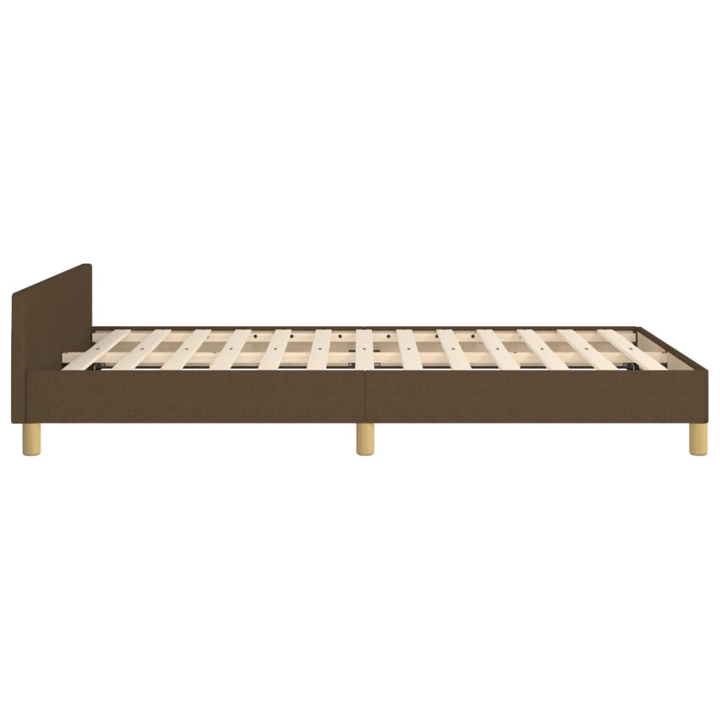 Bedframe zonder matras 120x190 cm stof donkerbruin is nu te koop bij PeponiXL, paradijselijk wonen!