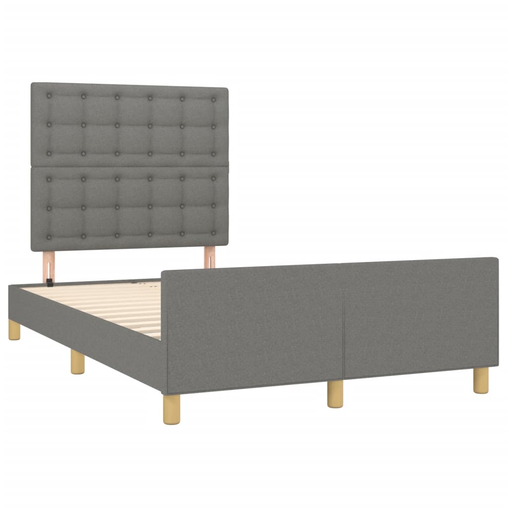 Bedframe zonder matras 120x190 cm stof donkergrijs is nu te koop bij PeponiXL, paradijselijk wonen!