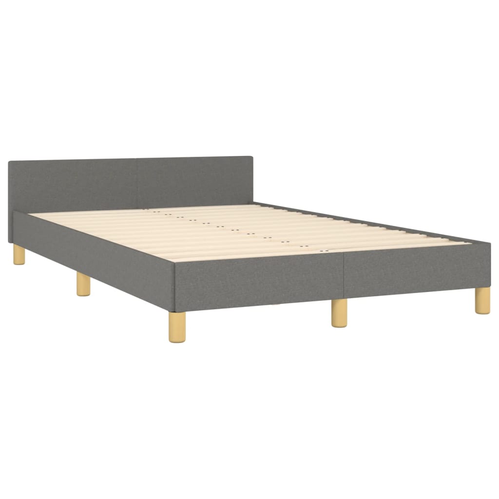 Bedframe zonder matras 120x190 cm stof donkergrijs is nu te koop bij PeponiXL, paradijselijk wonen!