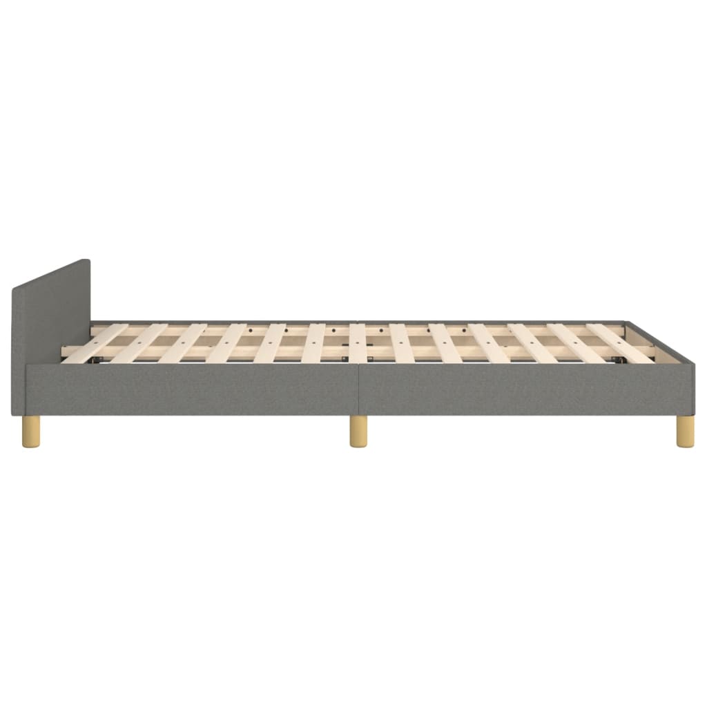 Bedframe zonder matras 120x190 cm stof donkergrijs is nu te koop bij PeponiXL, paradijselijk wonen!