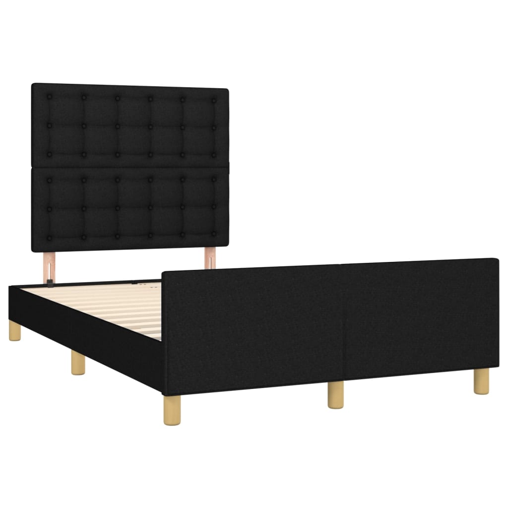 Bedframe zonder matras 120x190 cm stof zwart is nu te koop bij PeponiXL, paradijselijk wonen!