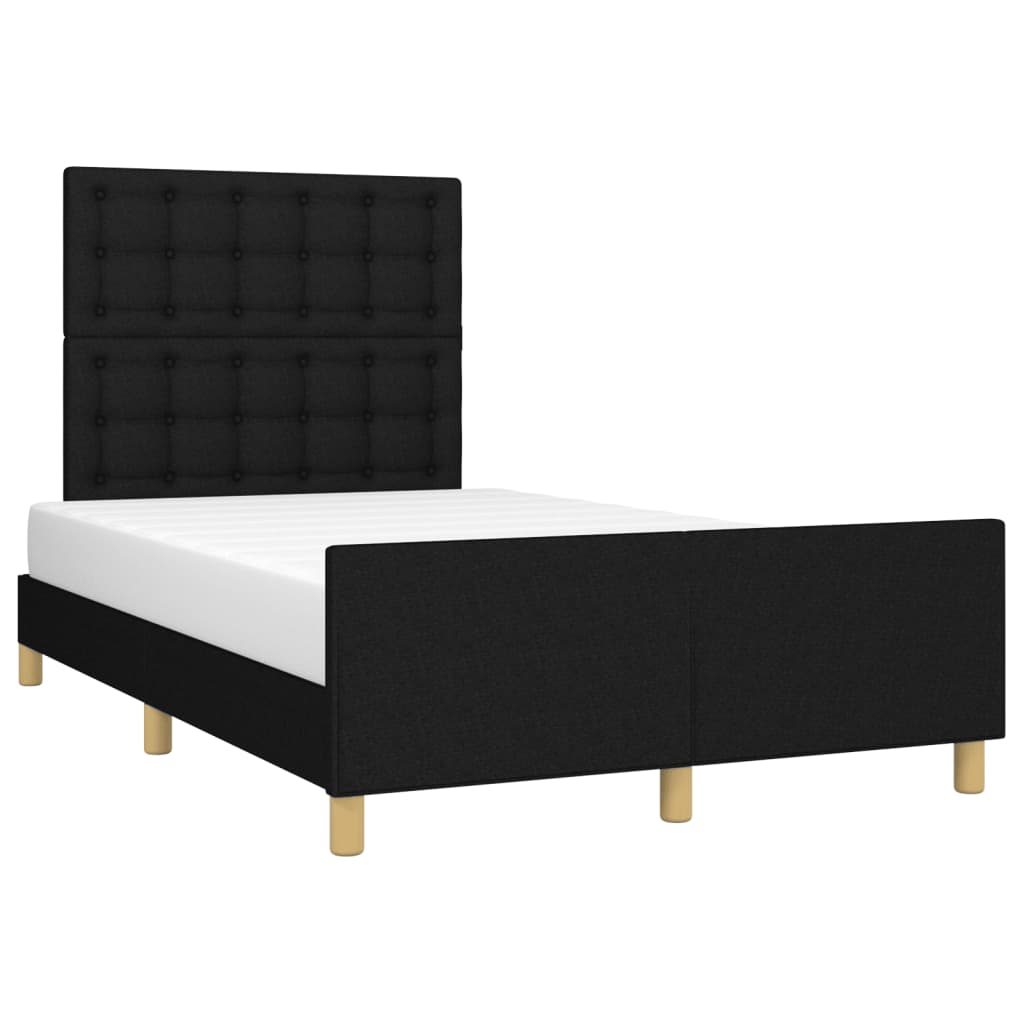 Bedframe zonder matras 120x190 cm stof zwart is nu te koop bij PeponiXL, paradijselijk wonen!