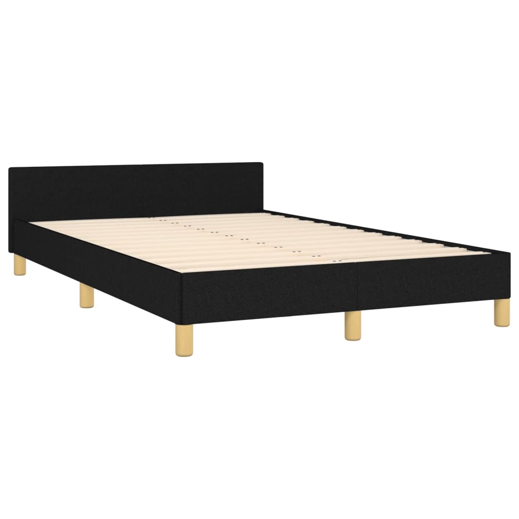 Bedframe zonder matras 120x190 cm stof zwart is nu te koop bij PeponiXL, paradijselijk wonen!