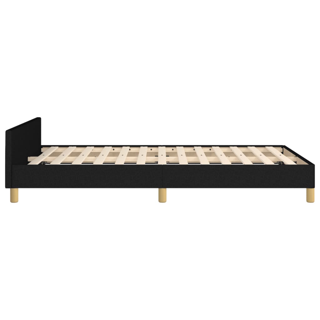 Bedframe zonder matras 120x190 cm stof zwart is nu te koop bij PeponiXL, paradijselijk wonen!