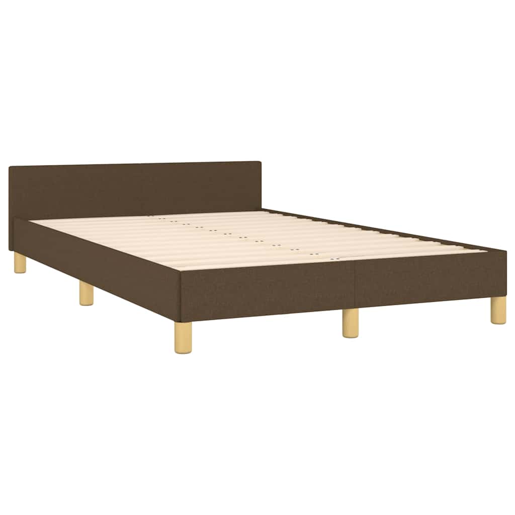Bedframe zonder matras 120x190 cm stof donkerbruin is nu te koop bij PeponiXL, paradijselijk wonen!