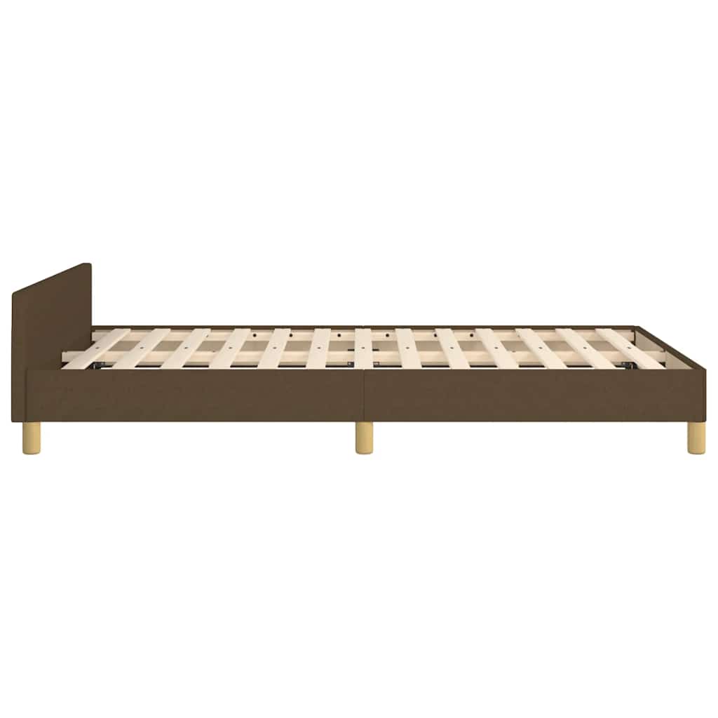 Bedframe zonder matras 120x190 cm stof donkerbruin is nu te koop bij PeponiXL, paradijselijk wonen!