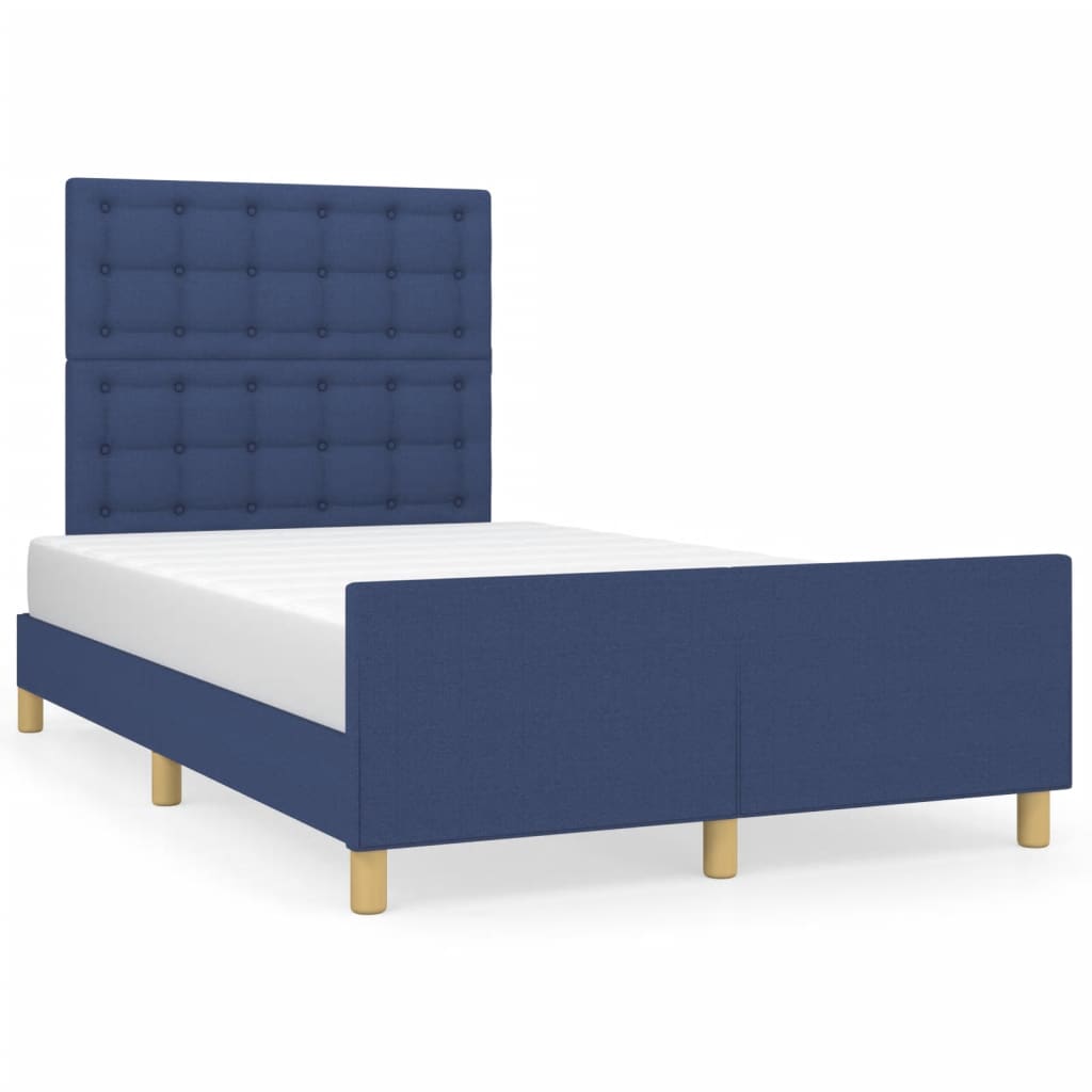Bedframe zonder matras 120x190 cm stof blauw is nu te koop bij PeponiXL, paradijselijk wonen!