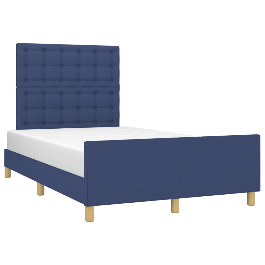 Bedframe zonder matras 120x190 cm stof blauw is nu te koop bij PeponiXL, paradijselijk wonen!