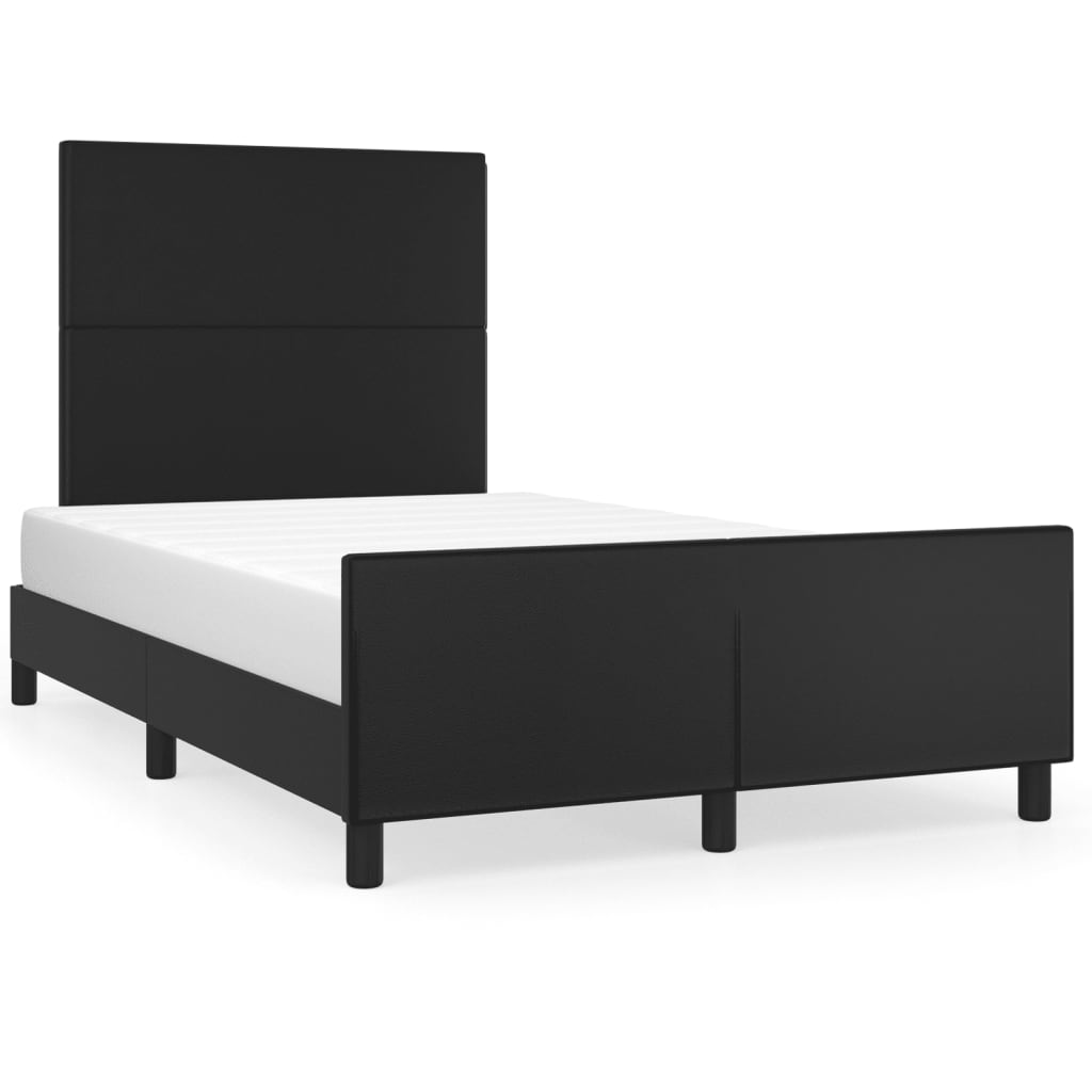 Bedframe zonder matras 120x190 cm kunstleer zwart is nu te koop bij PeponiXL, paradijselijk wonen!
