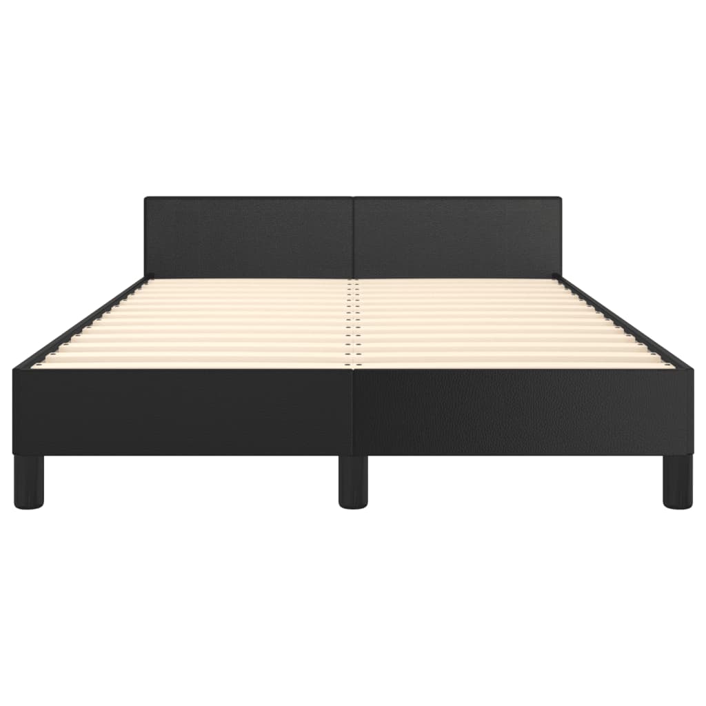Bedframe zonder matras 120x190 cm kunstleer zwart is nu te koop bij PeponiXL, paradijselijk wonen!