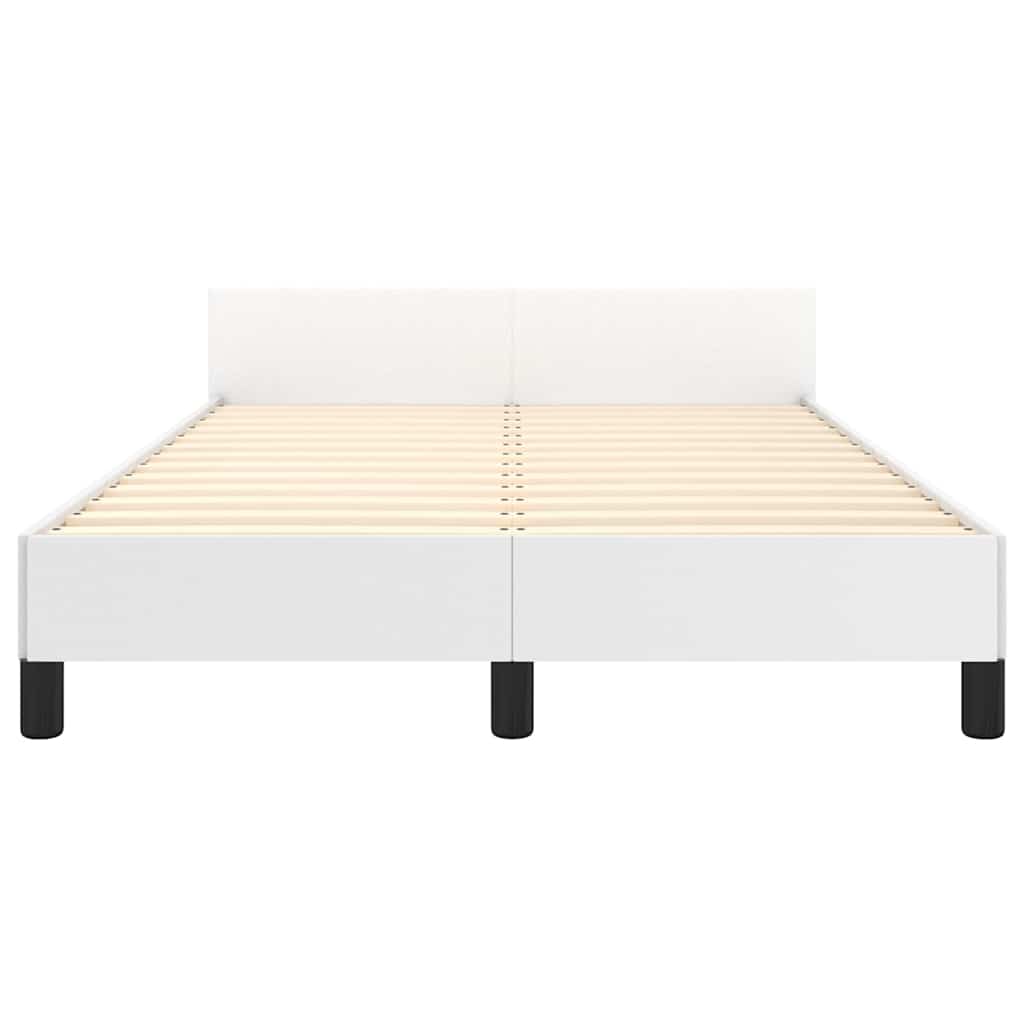 Bedframe zonder matras 120x190 cm kunstleer wit is nu te koop bij PeponiXL, paradijselijk wonen!